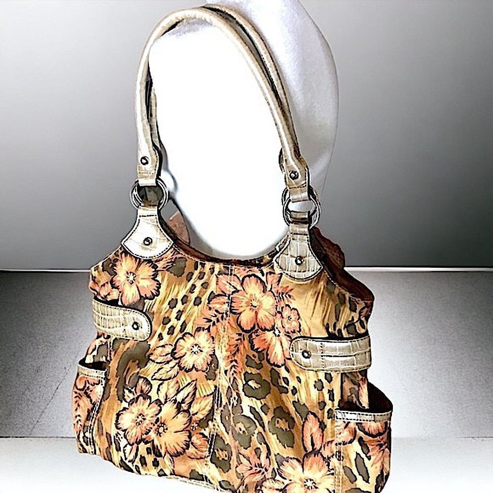 Sienna Ricchi l Double-Handle l Silky Animal Print l Leather l Purse, Satchel - Picture 2 of 15